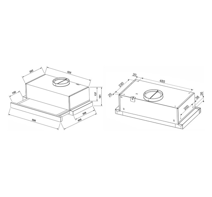 Витяжка JANTAR TLT 1000 LED 60 WH