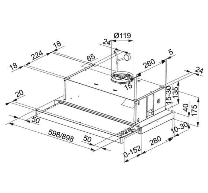 Вытяжка Franke Flexa FTC 612 XS LED1 315.0532.375