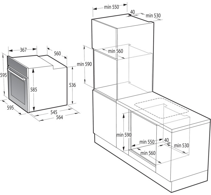 Духова шафа Gorenje BO6725E02BG