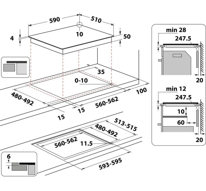 Варочная поверхность Whirlpool WSQ4860NE