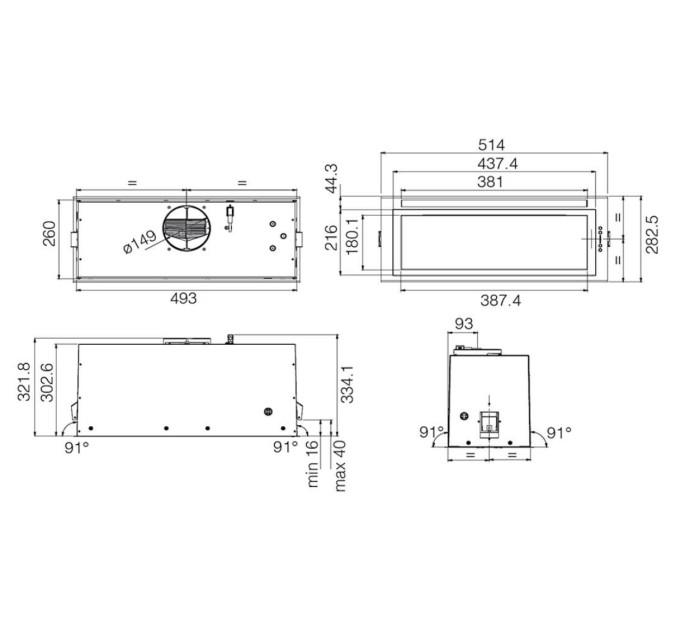 Вытяжка Elica Lane B IX/A/52