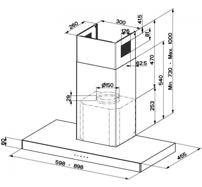 Витяжка Faber Stilo Glass Smart X/V A60 (325.0617.017)