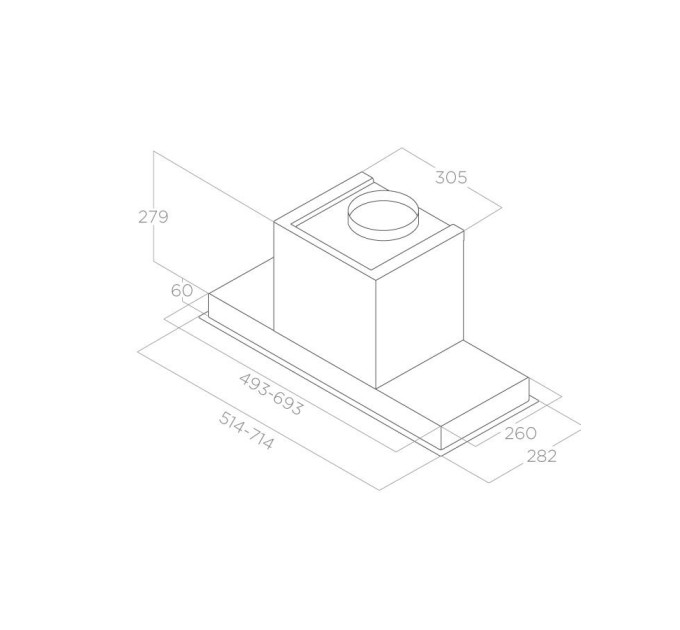 Вытяжка Elica HIDDEN 2.0 IX/A/52