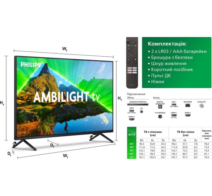 Телевизор Philips 55PUS8319/12