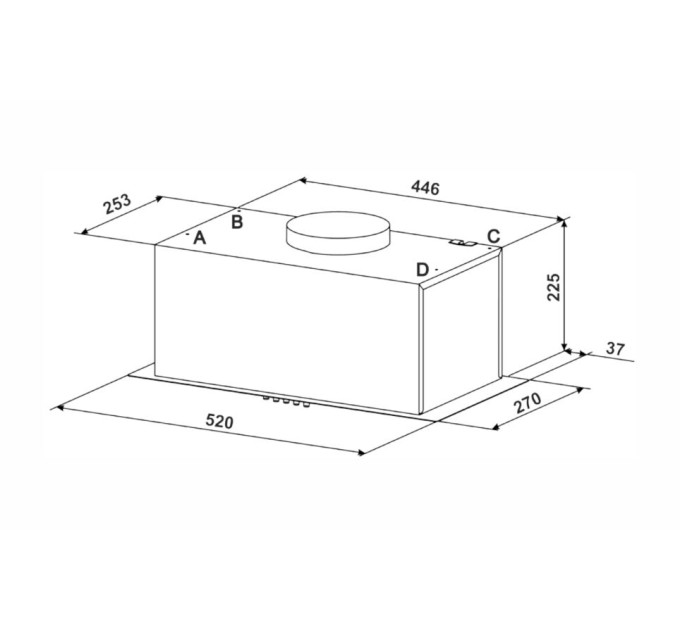 Вытяжка ELEYUS UNIA 1200 LED 52 WH