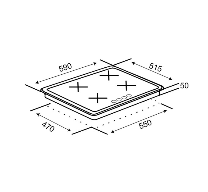Варочная поверхность Ventolux HG640-MA3 S (WH)