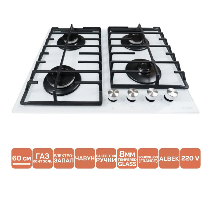 Варочная поверхность Ventolux HG640-TA3G CS (WH)