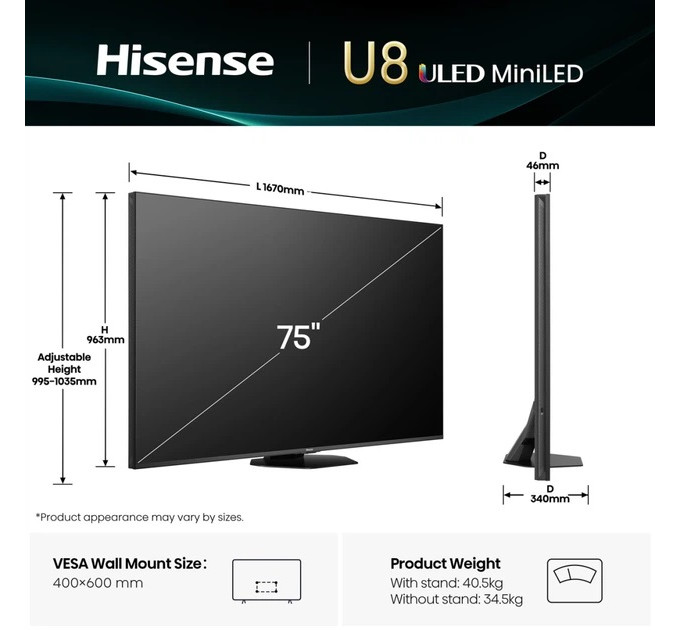 Телевизор Hisense 75U8Q
