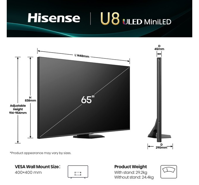 Телевизор HISENSE 65U8Q