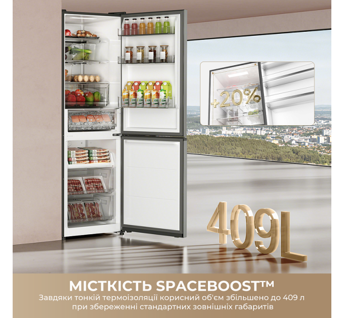 Холодильник Dreame MegaPro 185cm E class-Beige