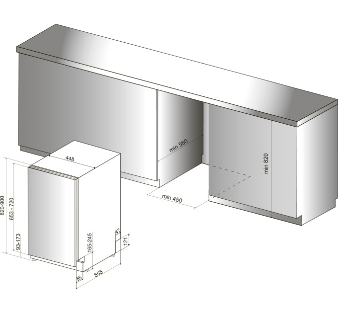 Посудомоечная машина Hotpoint HSIO3O35WFE