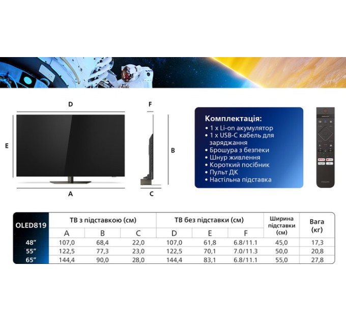 Телевизор Philips 55OLED819/12