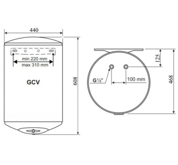 Бойлер Tesy Anticalc 50 л GCV 504424 DB 14 TBR