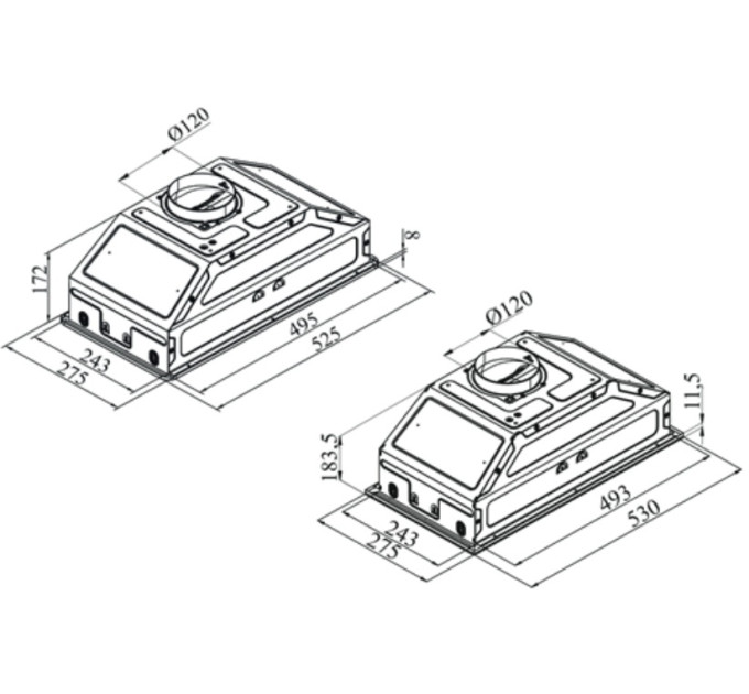 Вытяжка Ardesto HFI-F700MINX