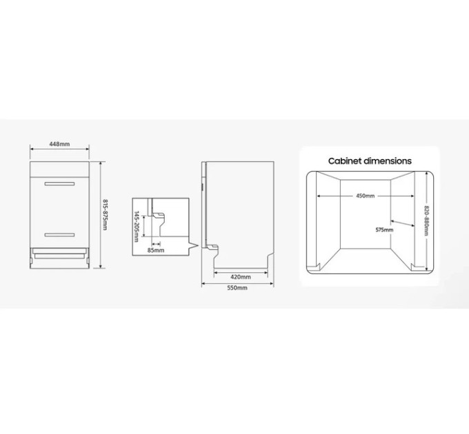 Посудомоечная машина Samsung DW50R4070BB/UA