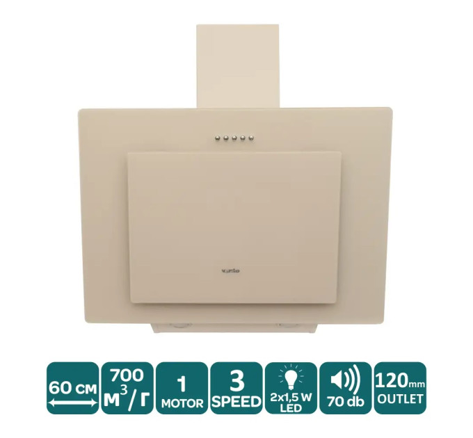 Вытяжка Ventolux FIORE 60 IVG (700) PB