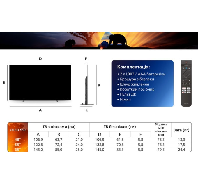 Телевизор Philips 65OLED769/12