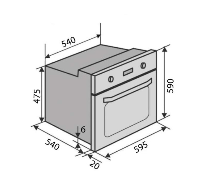 Духовой шкаф Ventolux MILANO ESG (Ivory)