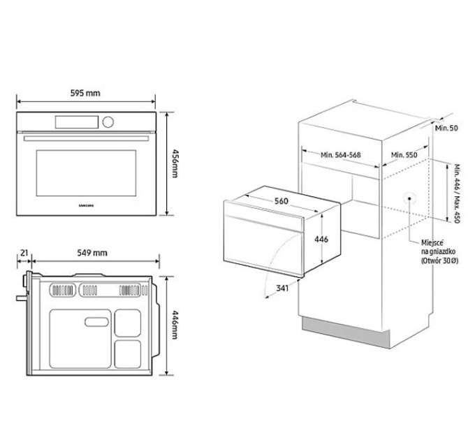 Духовой шкаф Samsung NQ5B6753CAN/WT