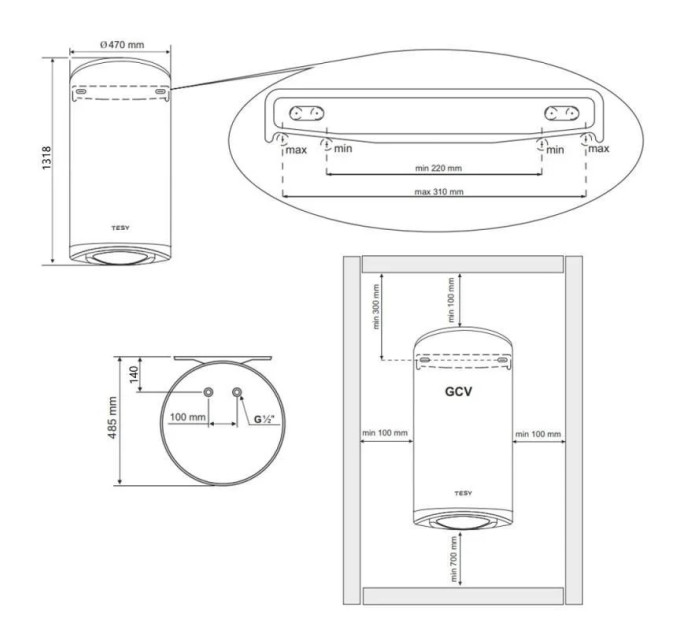 Бойлер Tesy Modeсo Cloud GCV1504724DC21ECW