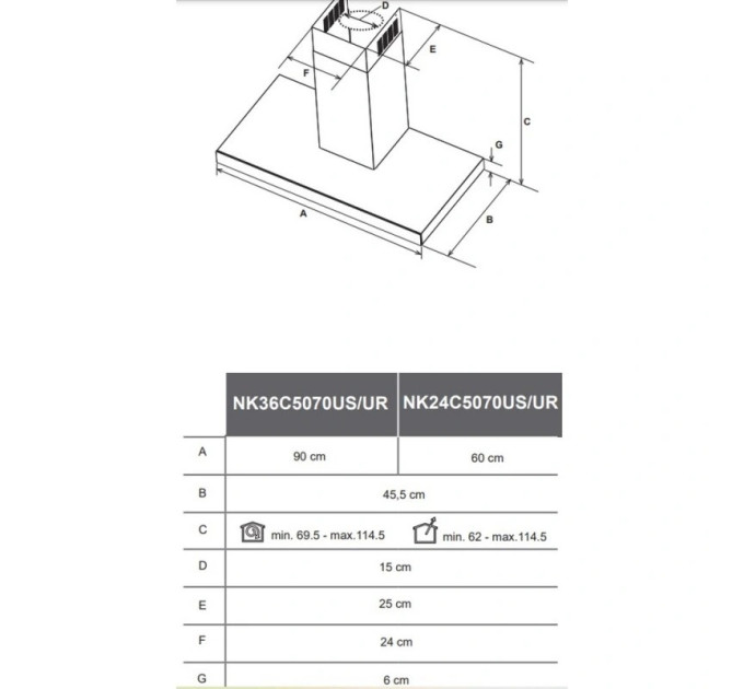 Вытяжка Samsung NK24C5070US/UR