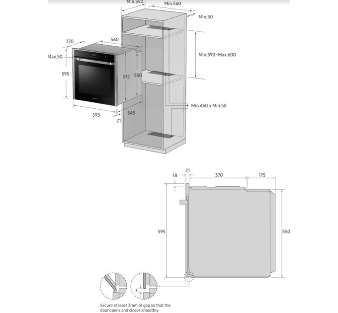 Духова шафа Samsung NV66M3531BS