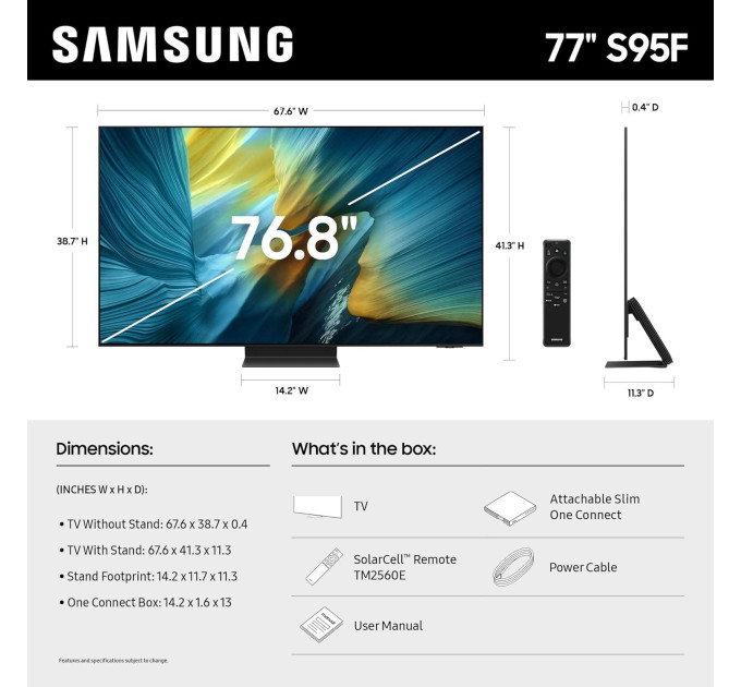Телевизор Samsung QE77S95F