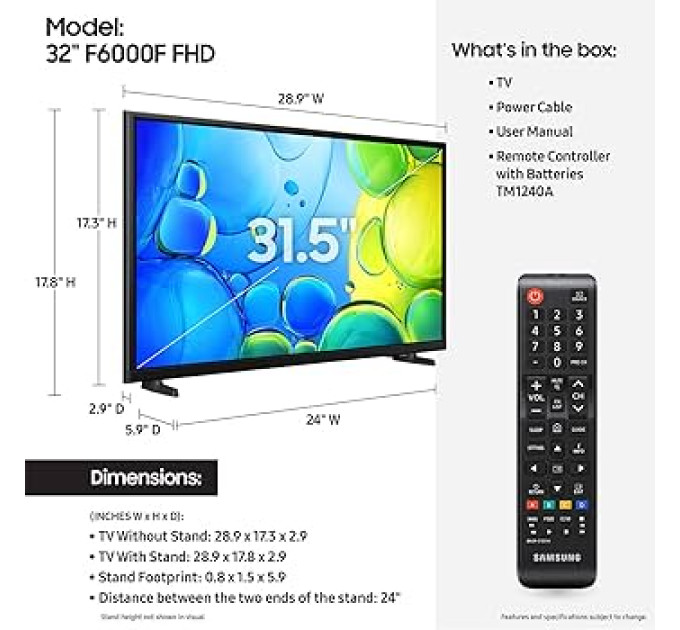 Телевизор Samsung UE32F6000F