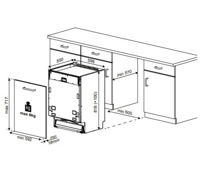 Посудомийна машина Beko DIN48534