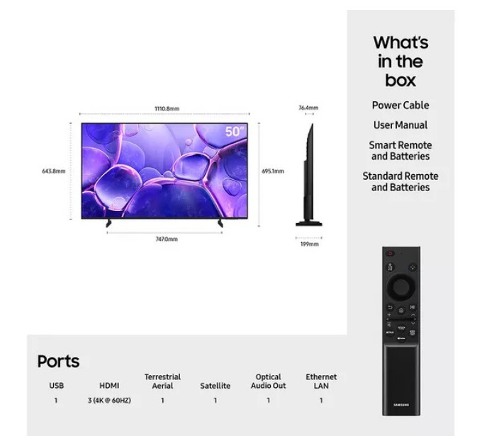 Телевизор Samsung UE50U8000F