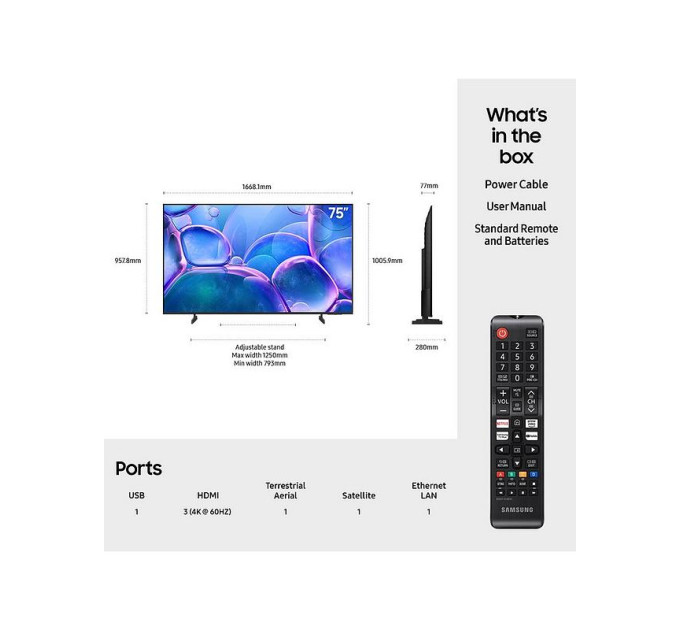 Телевизор Samsung UE75U7000F