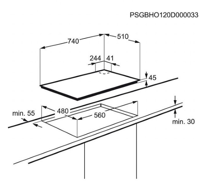 Варочная поверхность Aeg HKB75540NB