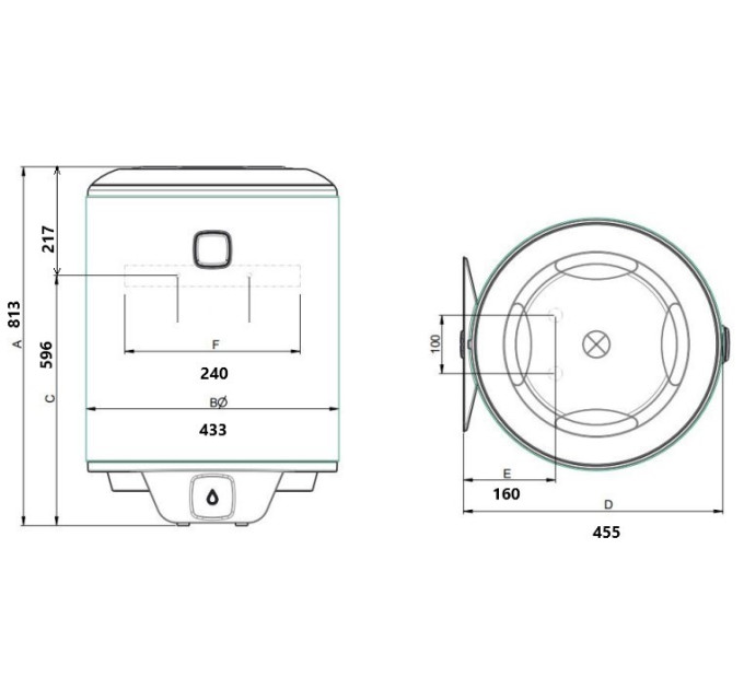Водонагрівач Atlantic Steatite Ego VM 080 D400S-1-BC 1200W