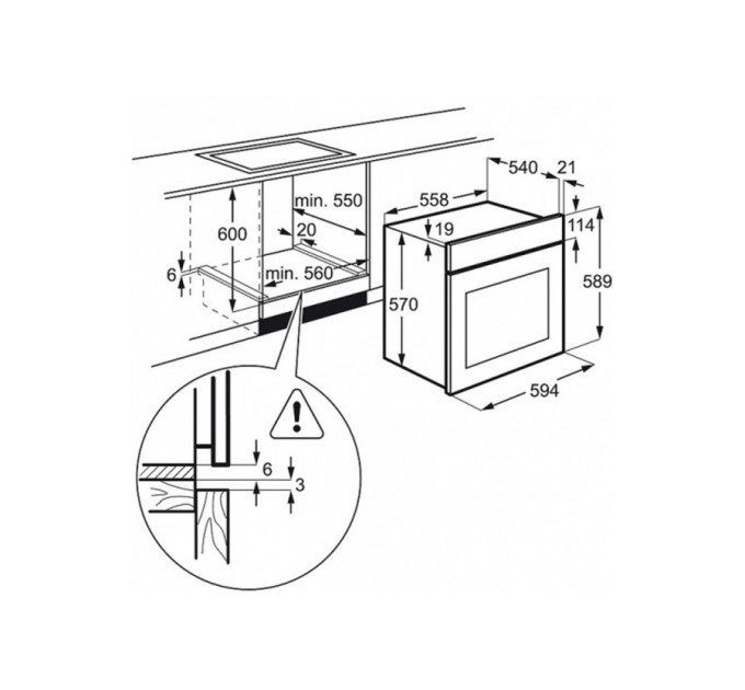 Духова шафа Zanussi ZOB 21601 XK