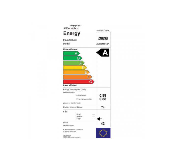 Духова шафа Zanussi ZOB 21601 XK