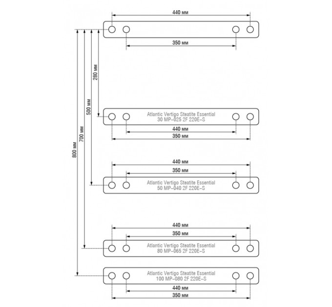 Бойлер Atlantic Vertigo Steatite Essential 50 MP-040 2F 220E-S (1500W)