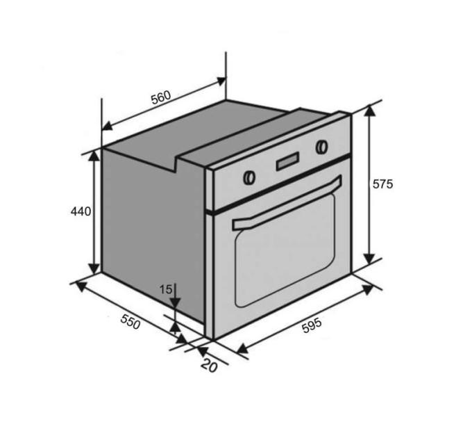 Духова шафа Ventolux BRISTOL 6 MT (WH)