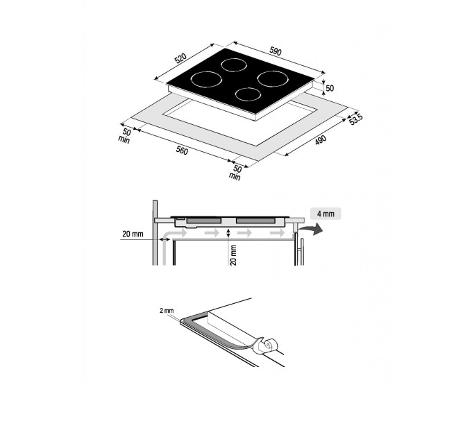 Варочная поверхность Perfelli HI 610 BL
