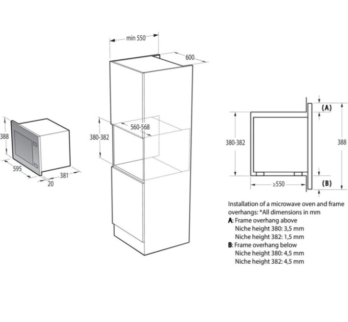 Вбудована свч Gorenje BM251SG2WG