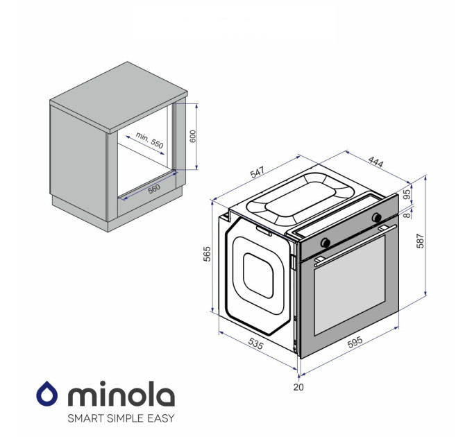 Духовой шкаф Minola EO 675 BL
