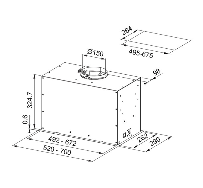 Витяжка Franke Box Flush EVO FBFE XS A70