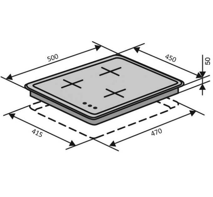 Варильна поверхня Ventolux HG430-G1G CS (BK)