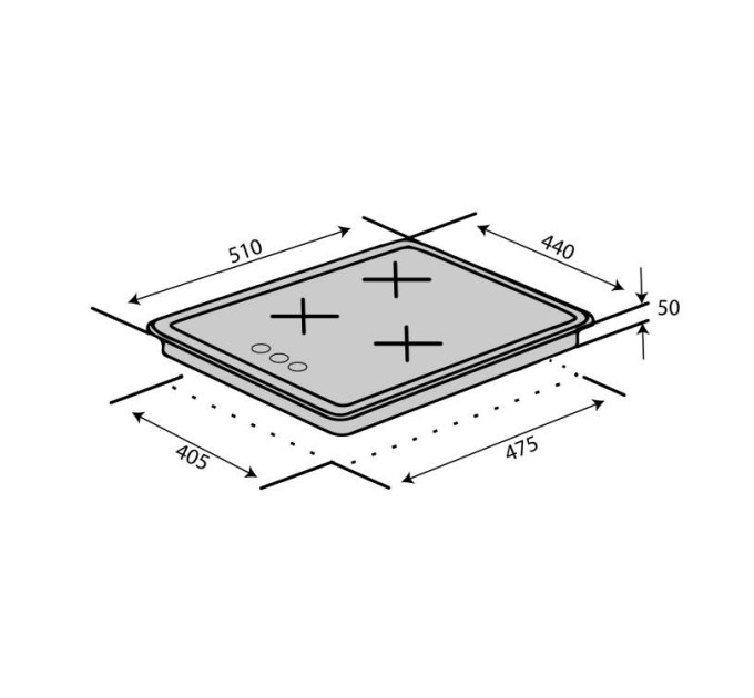 Варочная поверхность Ventolux HG430-G3G CEST (BK)