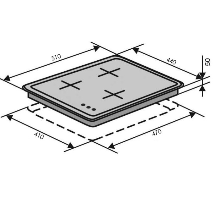 Варочная поверхность Ventolux HG430-G3G CS (BK)