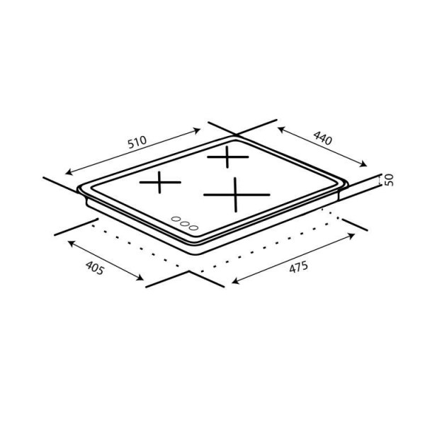 Варочная поверхность Ventolux HG430-G3G CEST (WH)