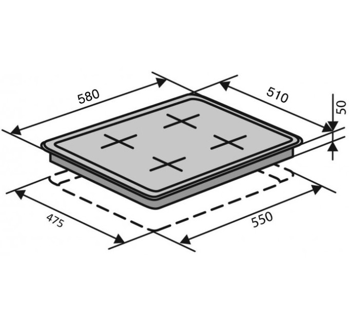 Варильна поверхня Ventolux HG640 B2 CS (X)