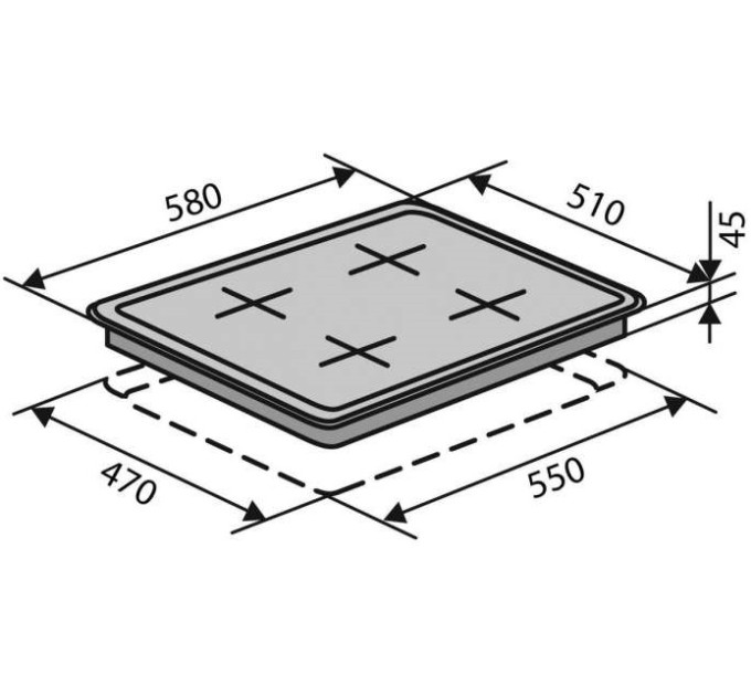 Варочная поверхность Ventolux HG640 B2 S (WH)