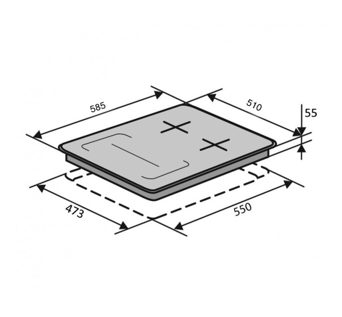 Варильна поверхня Ventolux HG622 B9G CS I (BK)