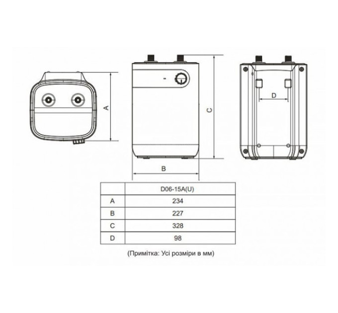 Бойлер Midea D06-15A(U)