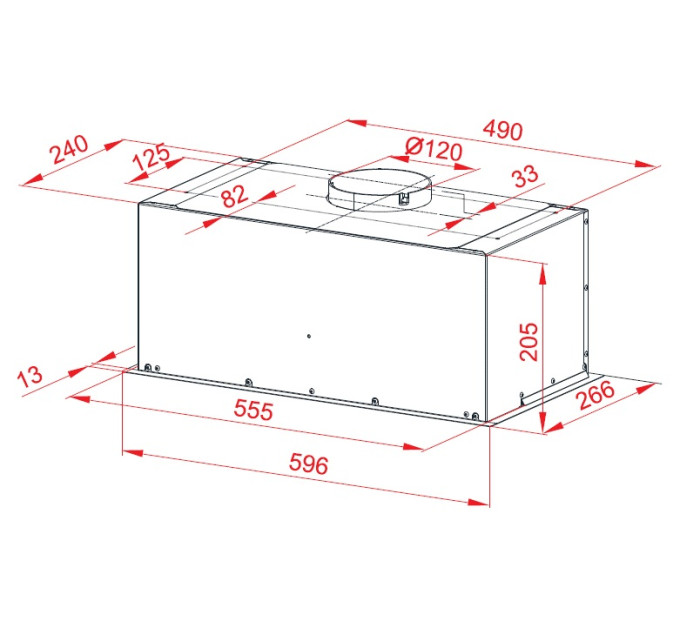 Вытяжка PERFELLI BI 6512 A 1000 BL LED